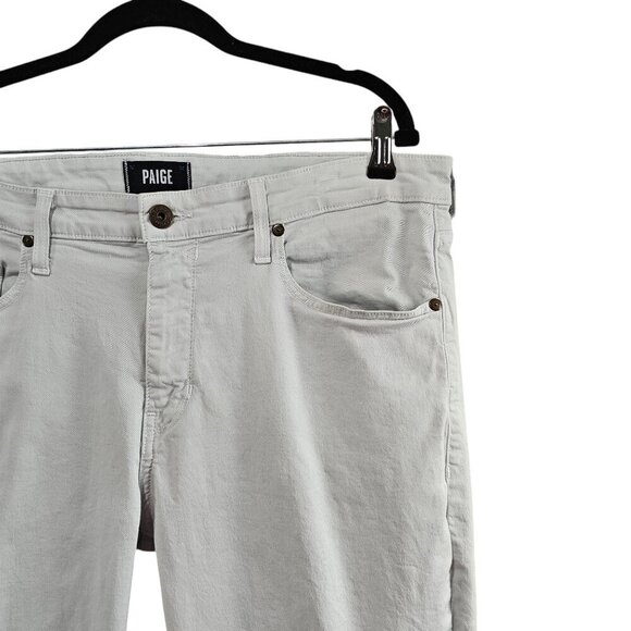 PAIGE Federal Men's Slim Straight Leg Spring Blue Denim Jean Pants - Picture 4 of 11